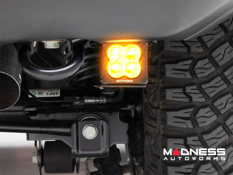 Ford Bronco Lighting Upgrade - ZROADZ - Rear Bumper Pod Light Kit - 3in Amber LED Pods